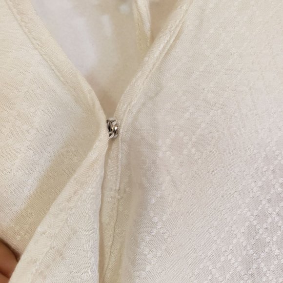 B.O.G Collective blouse size Medium ruffle sleeve boho cream tie back new - Picture 6 of 11